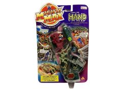 Bluebird (c1994) Mighty Max Doom Zones - Grips the Hand, on card with comic strip on reserve and bub