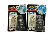 Dapol (c1987) Doctor Who Dalek W8 Series Black & Gold (x2), Black & Silver (x2), White & Gold (x3),