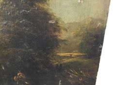 Manner of John Constable, 19th century oil on canvas - 'Near Dedham', inscribed verso "Bought at Mr