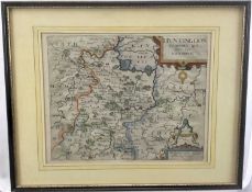 Five early maps to include Huntingdon (Sexton 1610), Denbigh (Sexton 1637), Cumbria (Sexton 1637), D