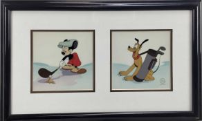 Walt Disney limited edition cel - 'Teeing Off' from Canine Caddy (1941) with Certificate of Authenti
