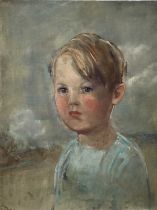 Amy Watt (1900-1956) oil on canvas on board, portrait of a young boy, 41cm x 31cm, unframed