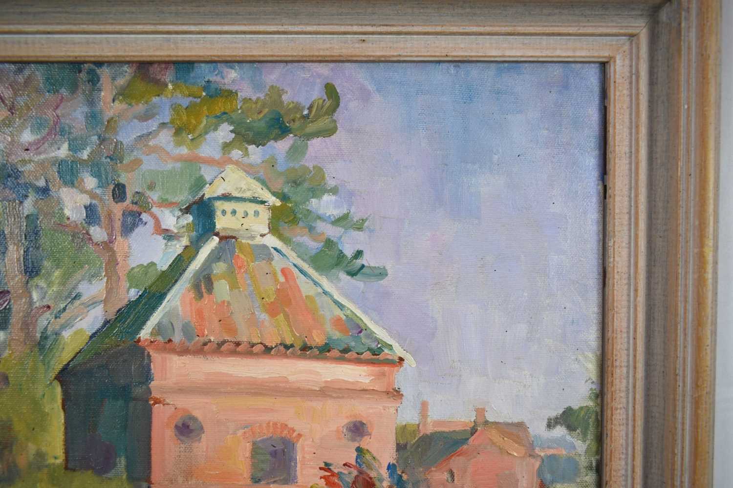 *Mary Millar Watt (1924-2023) oil on canvas, Thornage Hall, signed, 35 x 48cm, framed - Image 5 of 7