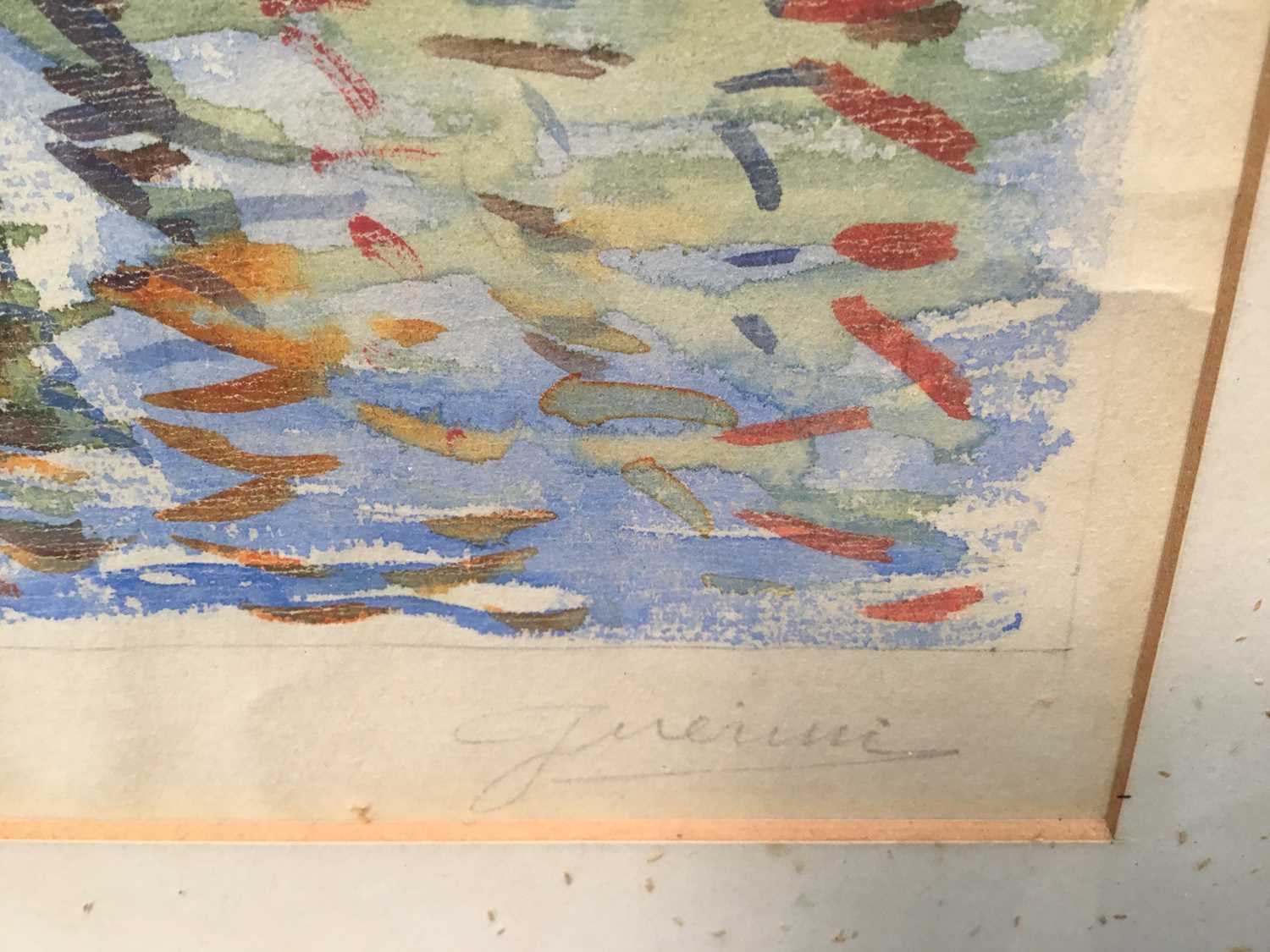 French school, mid 20th century, watercolour- St Tropez - Bild 3 aus 4