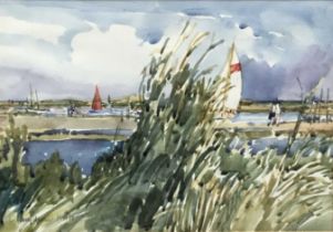 Mary Millar Watt (1924-2023) watercolour - Morston, Norfolk, signed
