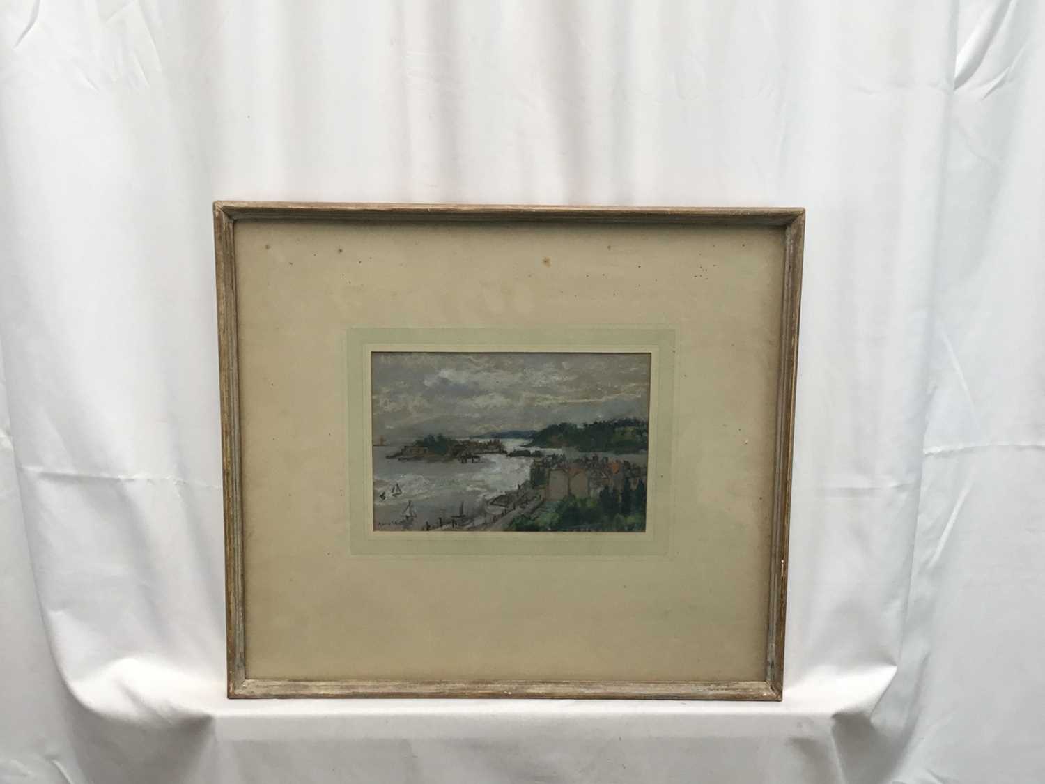 Amy Watt (1900-1956) pastel - Drake's Island, Plymouth, 15 x 22cm, glazed frame - Bild 2 aus 4