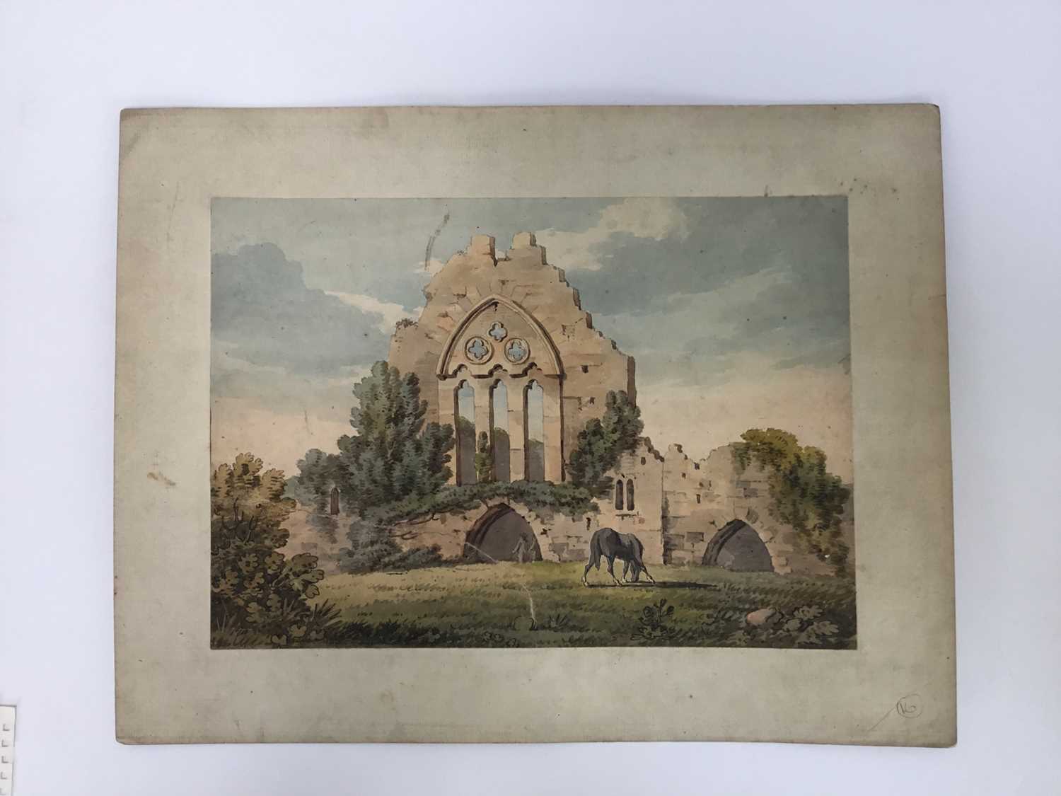 Paul Sandby (1730-1809) watercolour - Pitroc Abbey - Bild 2 aus 4