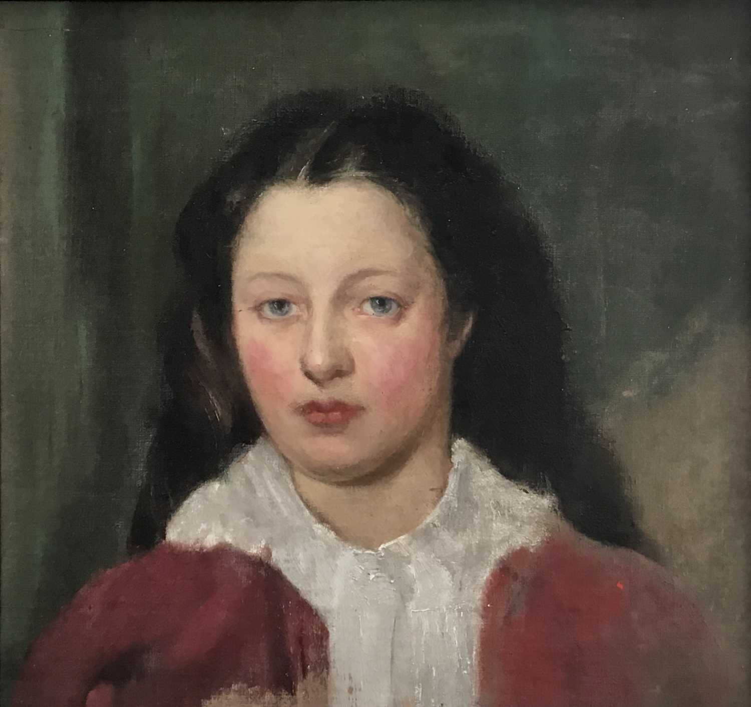 English School, mid 20th century - oil sketch, head and shoulders