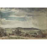 John Rankine Barclay (1884-1962) watercolour - Zennor Cornwall, 23 x 32cm