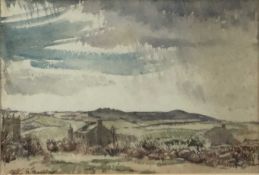 John Rankine Barclay (1884-1962) watercolour - Zennor Cornwall, 23 x 32cm