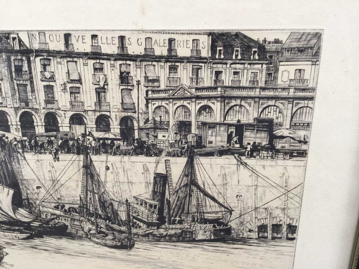 Stanley Anderson (1884-1966) etching 1928 - Les Arcades Dieppe, edition of 80 proofs,signed titled a - Image 7 of 10