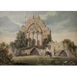 Paul Sandby (1730-1809) watercolour - Pitroc Abbey