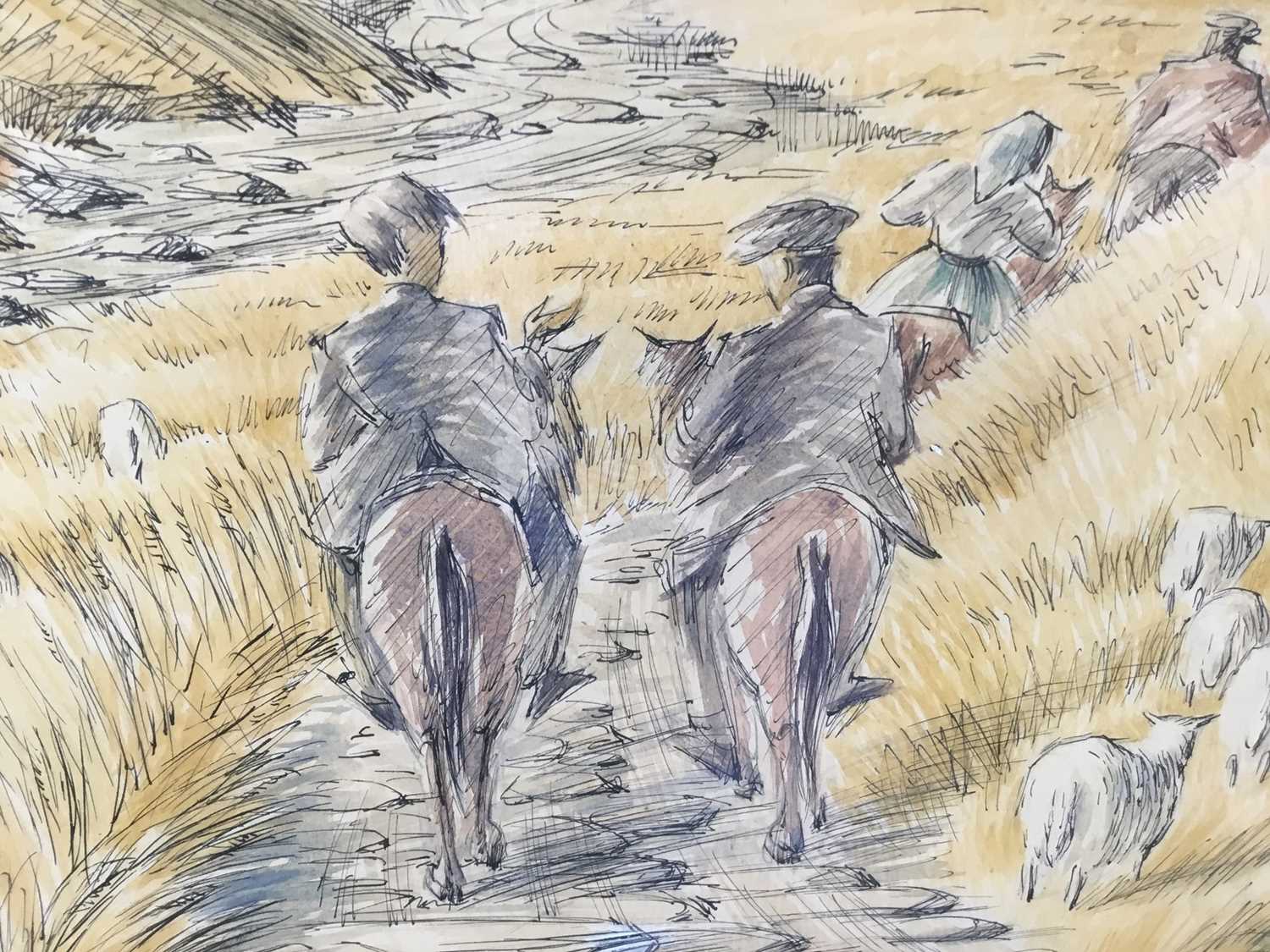 Mildred E Eldridge (1909-1991) watercolour - Valley scene - Image 4 of 16