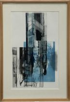 Susan Andreae (contemporary), etching - Rushhour, and two others