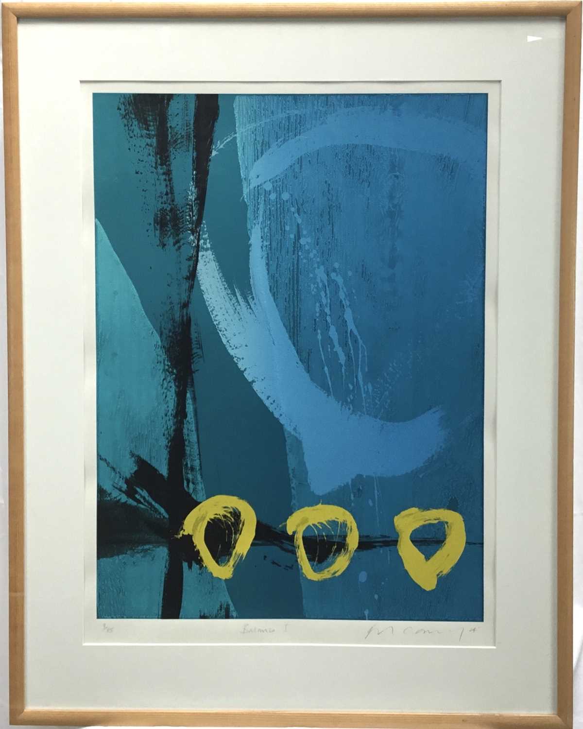 Neil Canning, Screenprint with woodblock, Balance I – 9/75, 104cm x 81cm