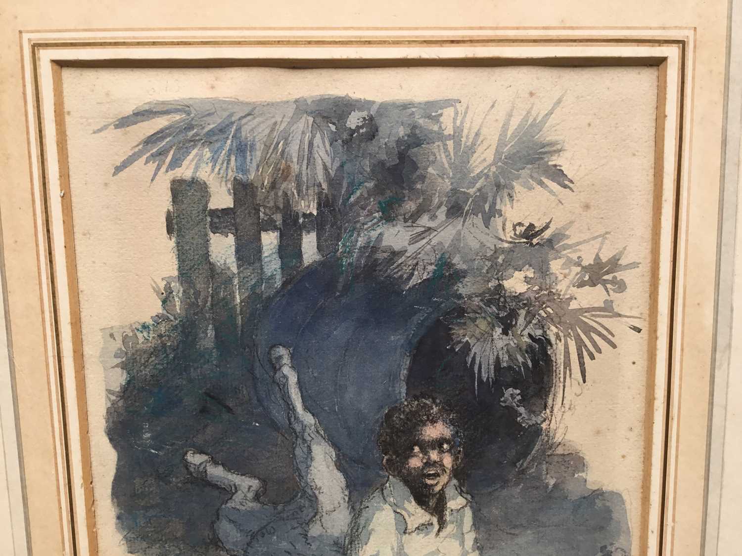 Frank ver Beck (American 1858-1933) original watercolour illustration for 'The Donkey Child' circa 1 - Image 4 of 6