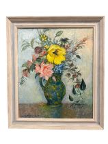 *Mary Millar Watt (1924-2023), oil on canvas, still life of May flowers, signed, 61 x 51cm, framed