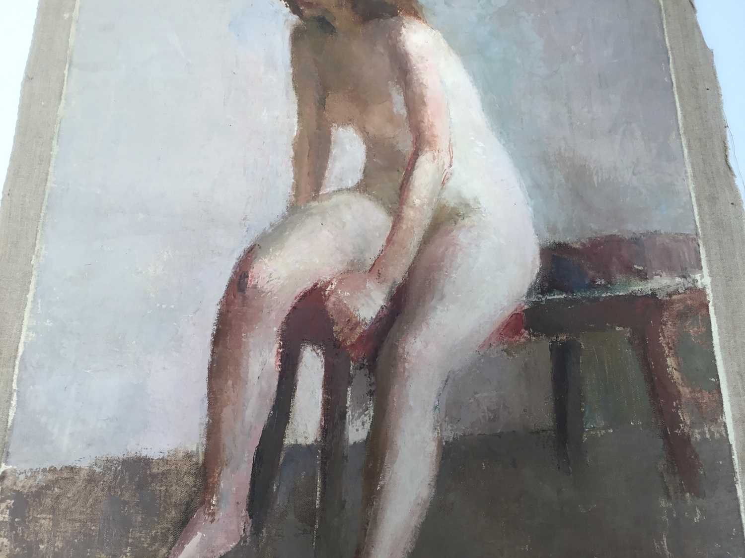 Mary Millar Watt (1924-2023) three unstretched oils on canvas - Image 12 of 20