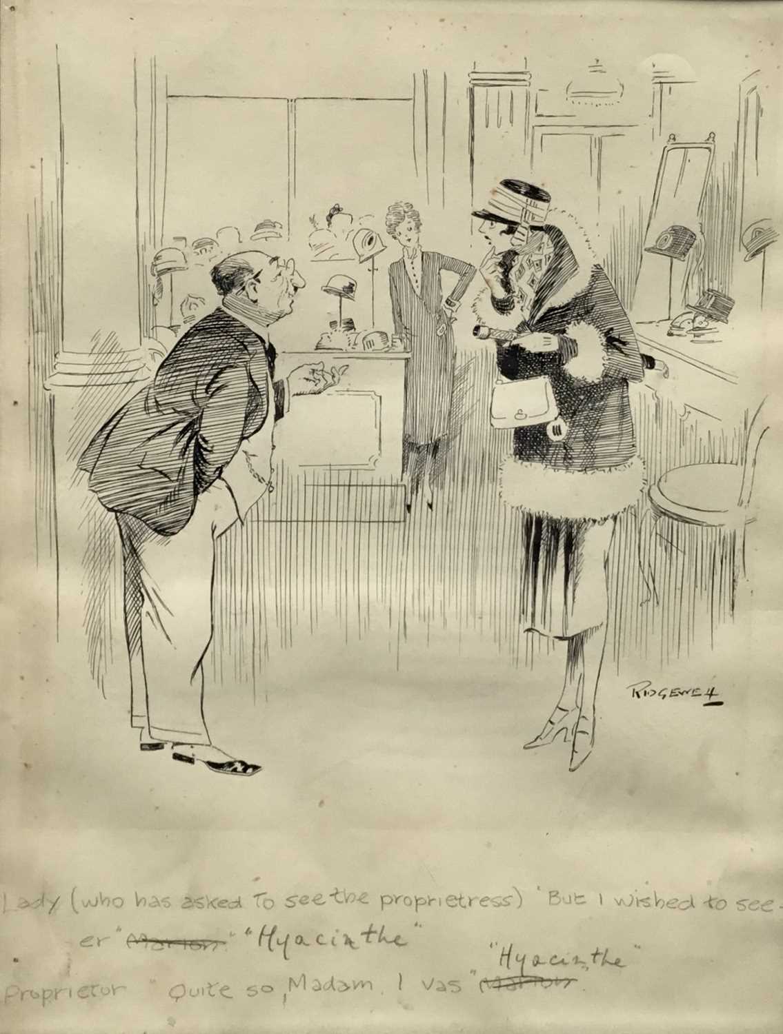 William Leigh Ridgewell (1881-1937) pen and ink cartoon for Punch magazine circa 1920
