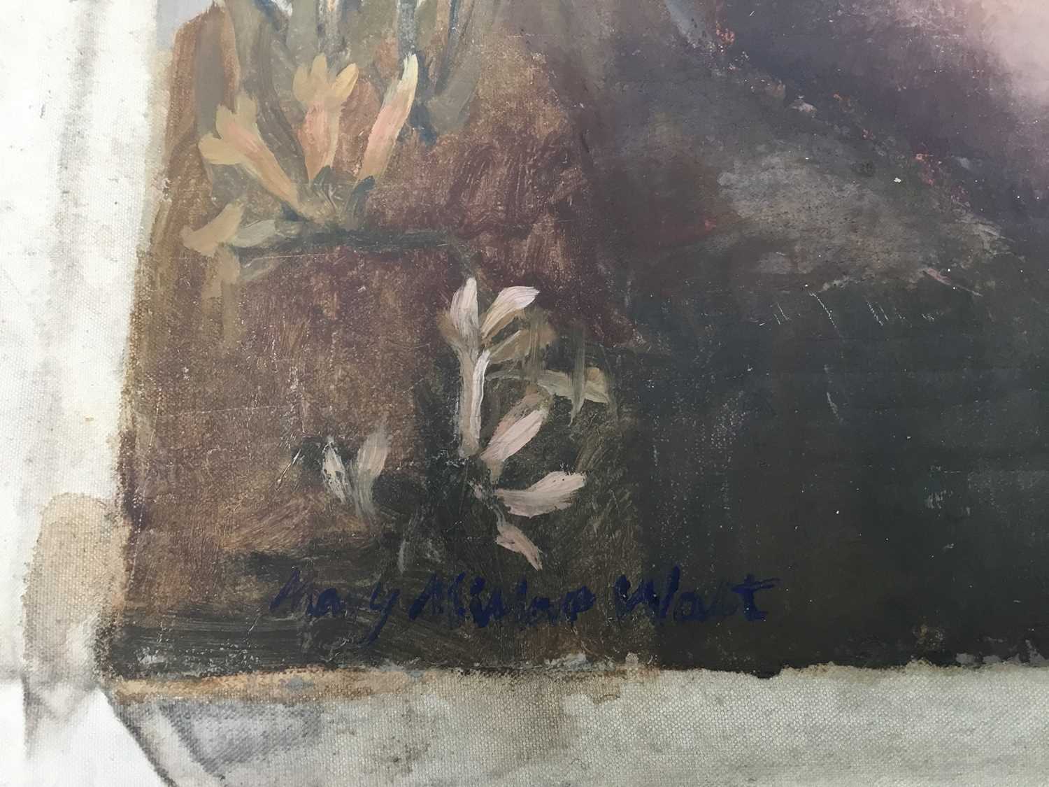 Mary Millar Watt (1924-2023) three unstretched oils on canvas - Image 3 of 20