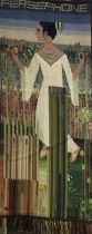 Mary Millar Watt (1924-2023) Embroidered wall hanging - Persephone
