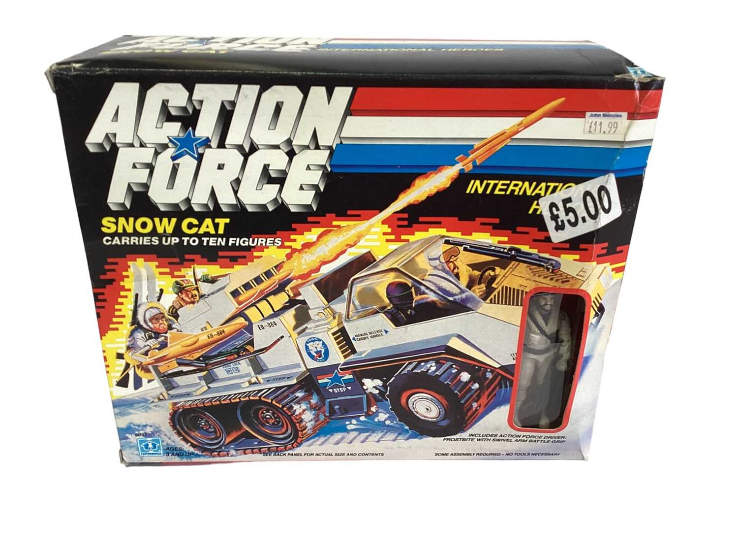 Hasbro (c1986) Action Force Snow Cat with Frostbite Driver, sellotaped box No.6057 (1)