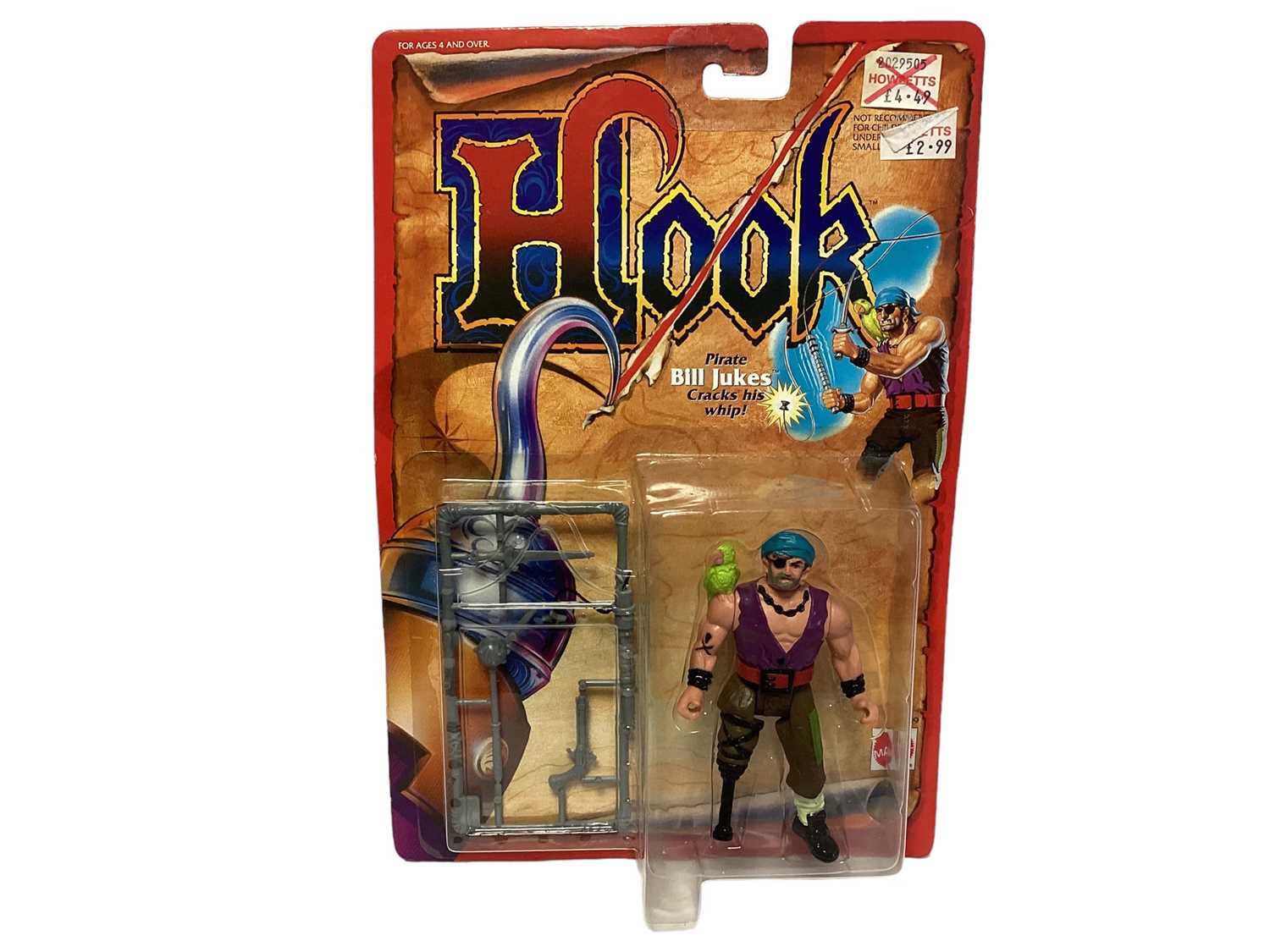 Mattel (c1991) Hook Bill Jukes 5" action figure, on card with bubblepack No.2859 (1)
