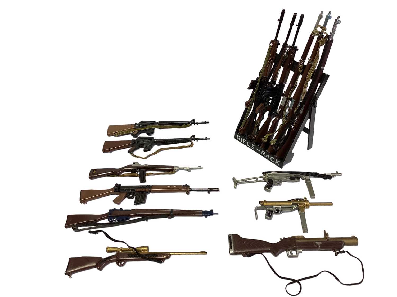 Palitoy selection of loose rifles, machines and rifle rack (qty) - Image 2 of 3