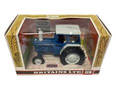 Britains Ford 6600 blue & white livery Tractor, in window boxes No.9524 (3)