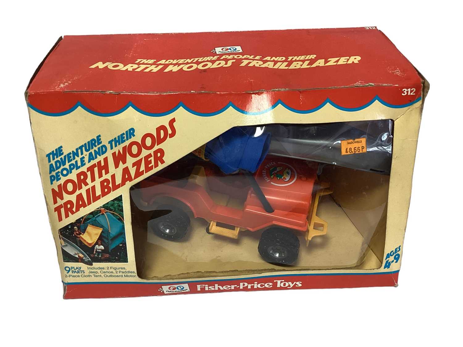 Fisher Price (c1979) Adventure People North Wood Trailblazer, in window box (window damaged) No.312