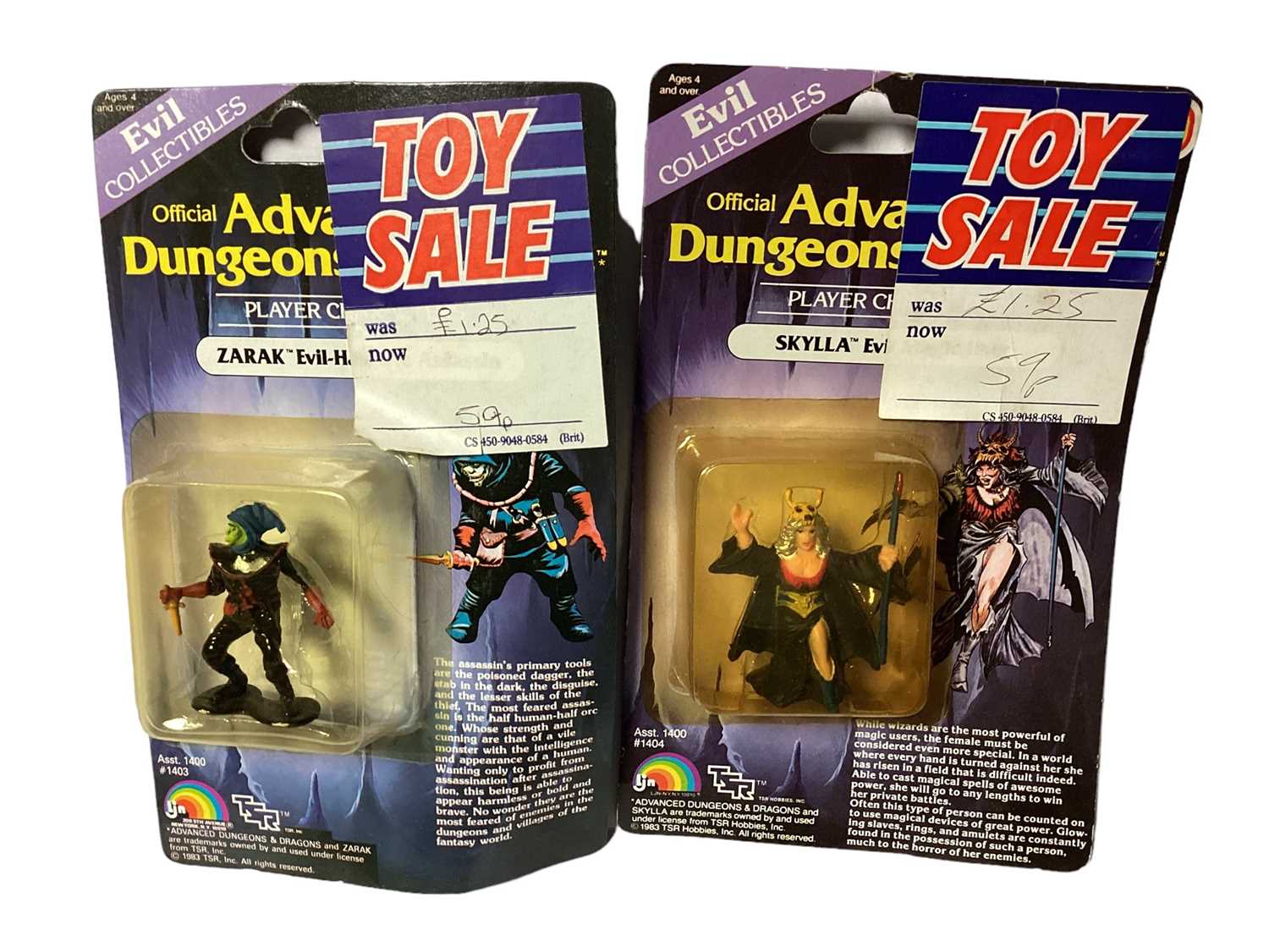 LJN (c1983) Advanced Dungeons & Dragons Evil Collectibles 2" action figures including Zarak, Skylla, - Image 4 of 4