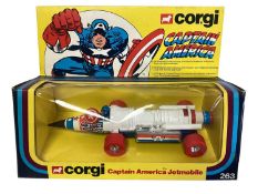 Corgi (c1978) diecast Captain America Jetmobile, in window box No.263 (1)
