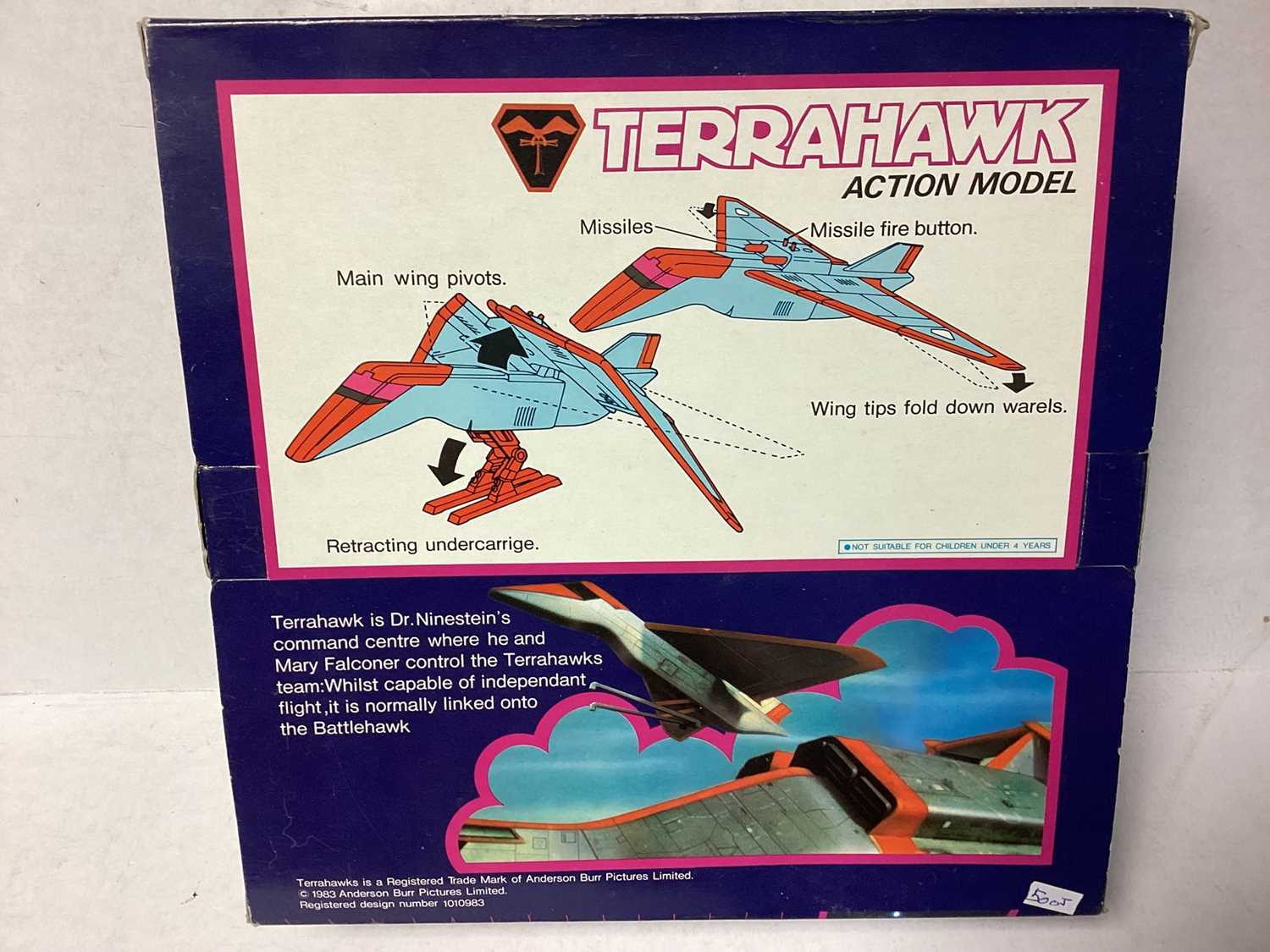 Bandai (c1983) Gerry Anderson & Christopher Burrs Terrahawks Terrahawk action model, in window box N - Bild 3 aus 3