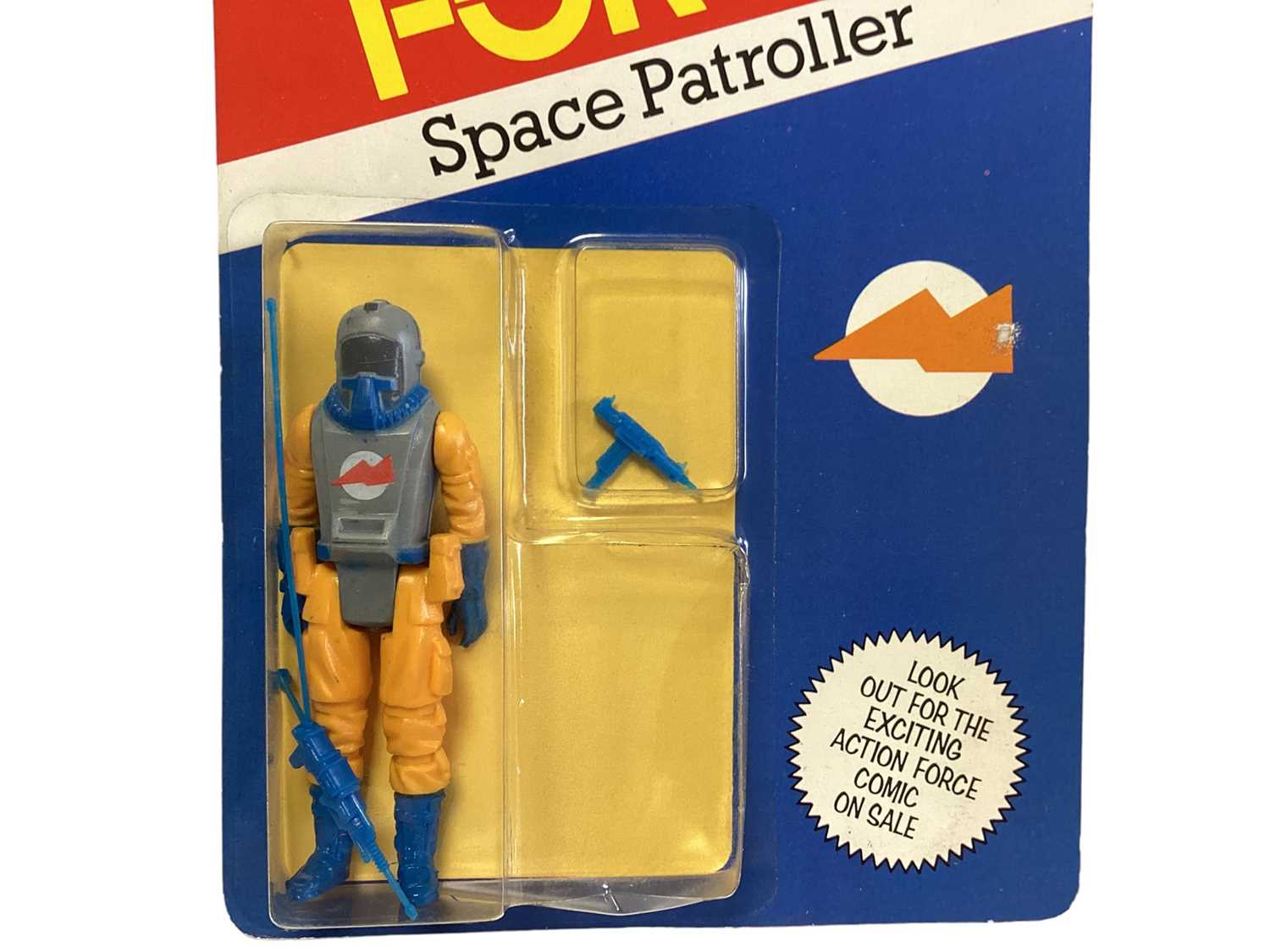 Palitoy Action Man Action Force Space Patroller (Space Security Trooper Weapon), on card with bliste - Image 2 of 3