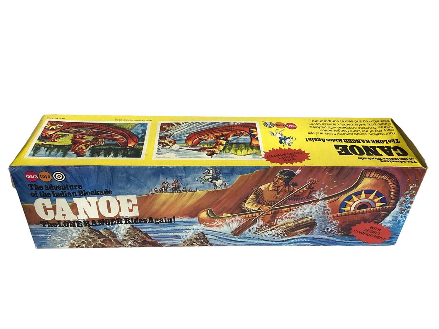 Marx Toys (c1973) The Lone Ranger Rides Again Canoe from The Adventure of the Indian Blockade, boxed - Image 6 of 6