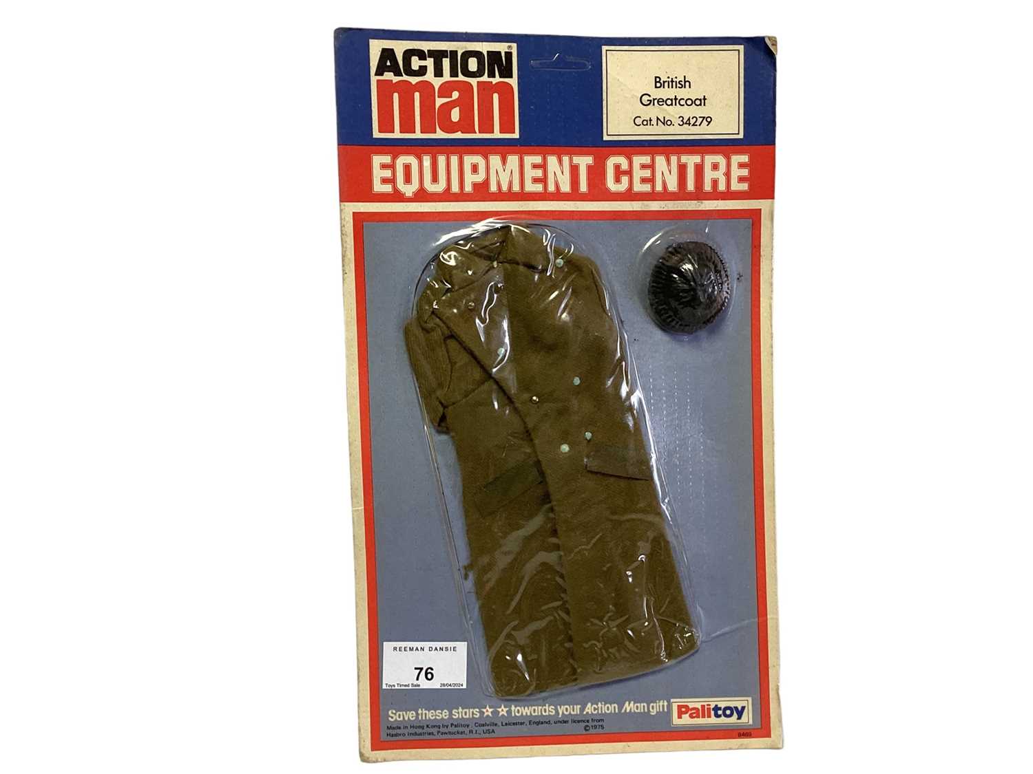 Palitoy Action Man Equipment Centre British, & French & German Greatcoat, on card vacuum packed No.3