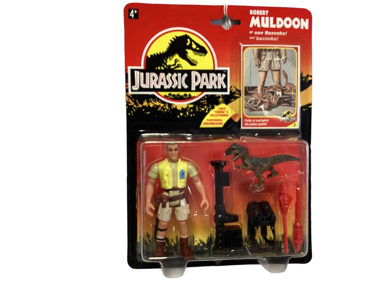 Kenner (c1993) Jurassic Park action figure Robert Muldoon, on card with bubblepack No.61003 (1)