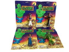 Selection of action figures including Tiny Tuffys Wild West, Bubble Man, Aladdin and others (9)
