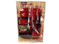 Palitoy Action Man early Rifle Rack, on wood frame card with cellophane outer packing No.34265 (1)