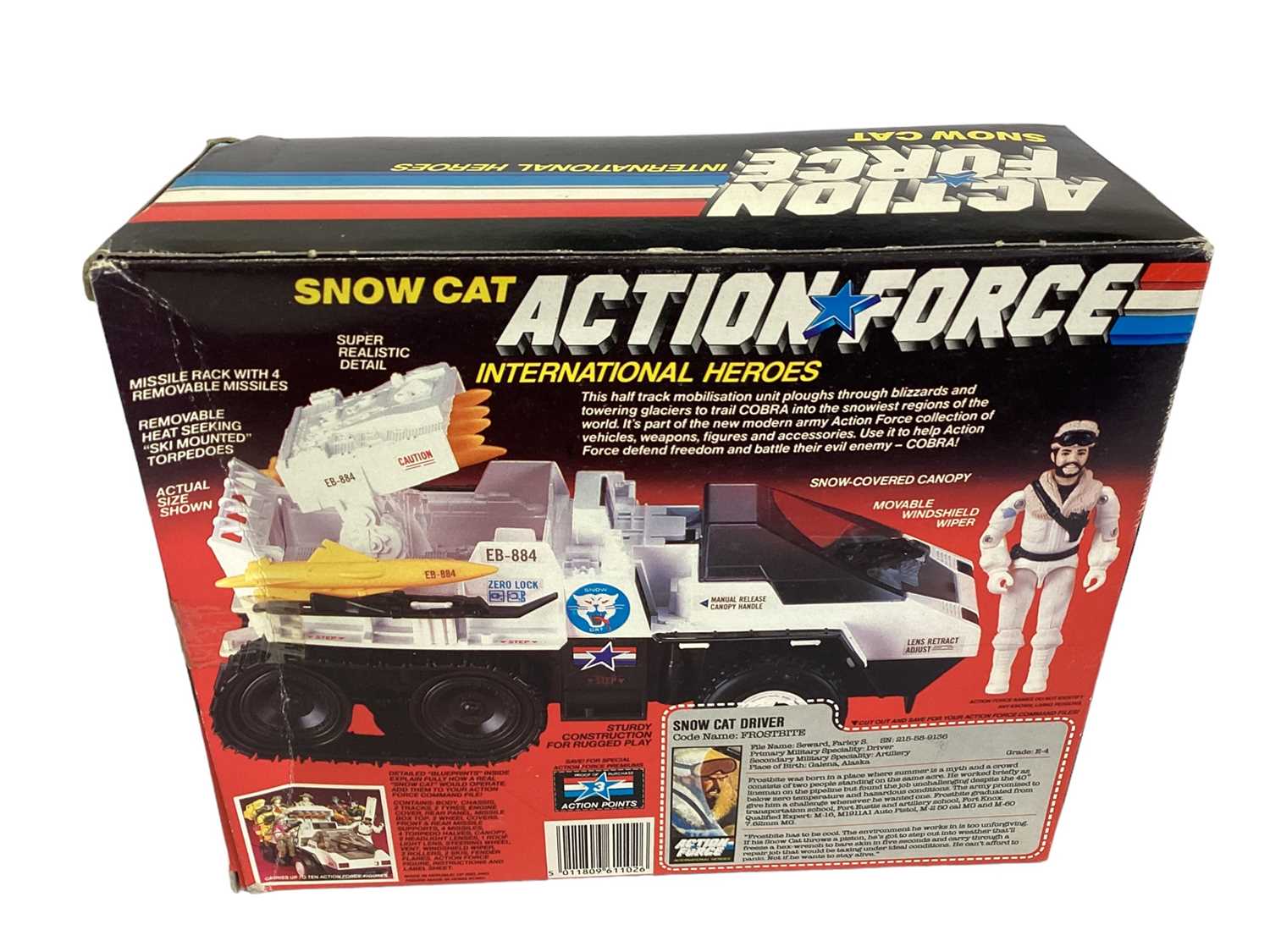 Hasbro (c1986) Action Force Snow Cat with Frostbite Driver, sellotaped box No.6057 (1) - Image 3 of 3