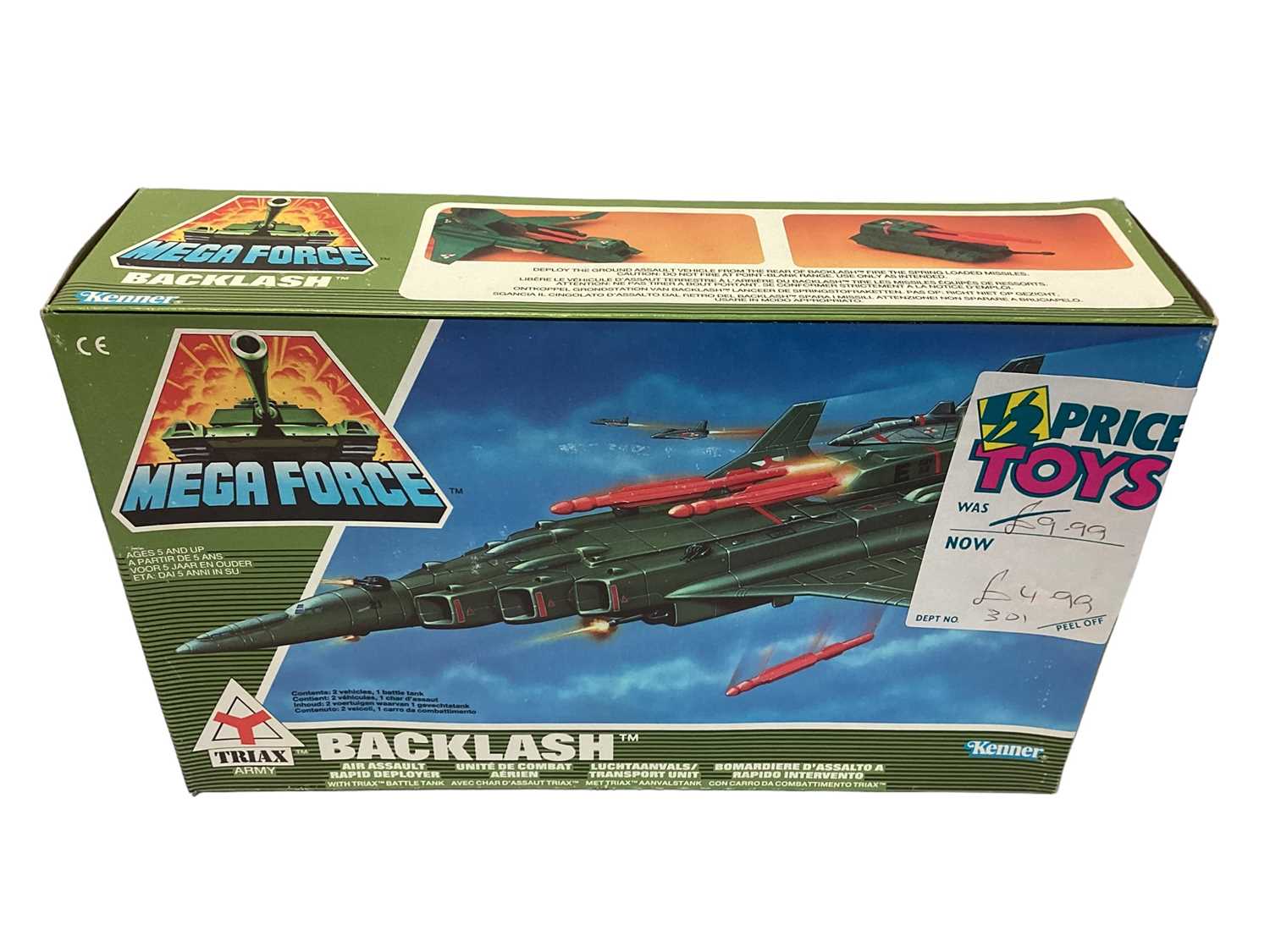 Kenner (c1989) Mega Force diecast Triax Combat Vehicles including Blacklash (Air Assault Rapid Deplo