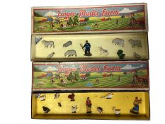 Timpo Vintage Farm Series box sets including Women Labourers with Poultry & Farmer with Sheep Dog &