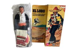 Marx Toys (c1977) The Lone Ranger Rides Again El Lobo, The Mexican Outlaw, 10" action figure with ac