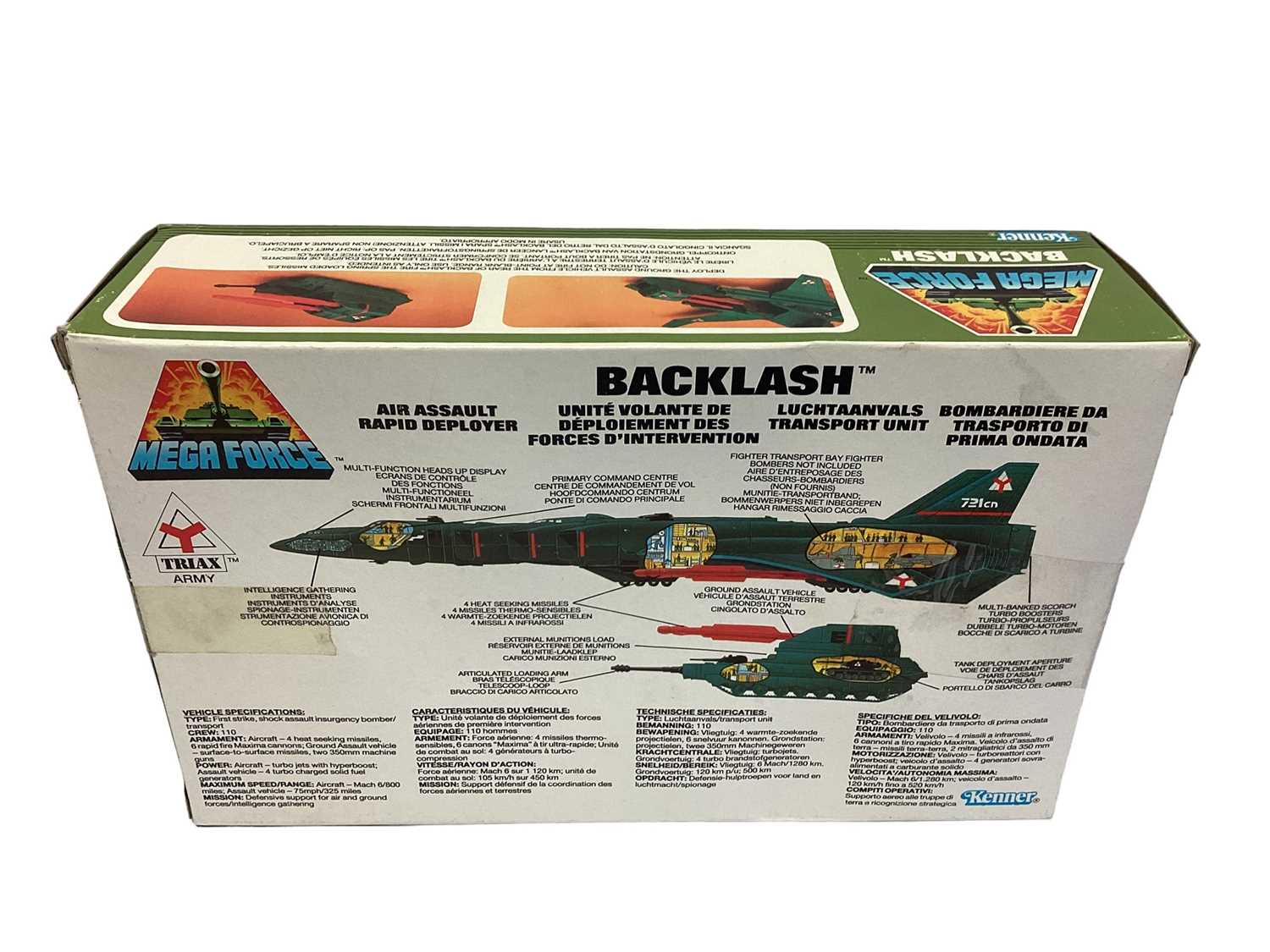 Kenner (c1989) Mega Force diecast Triax Combat Vehicles including Blacklash (Air Assault Rapid Deplo - Image 2 of 4