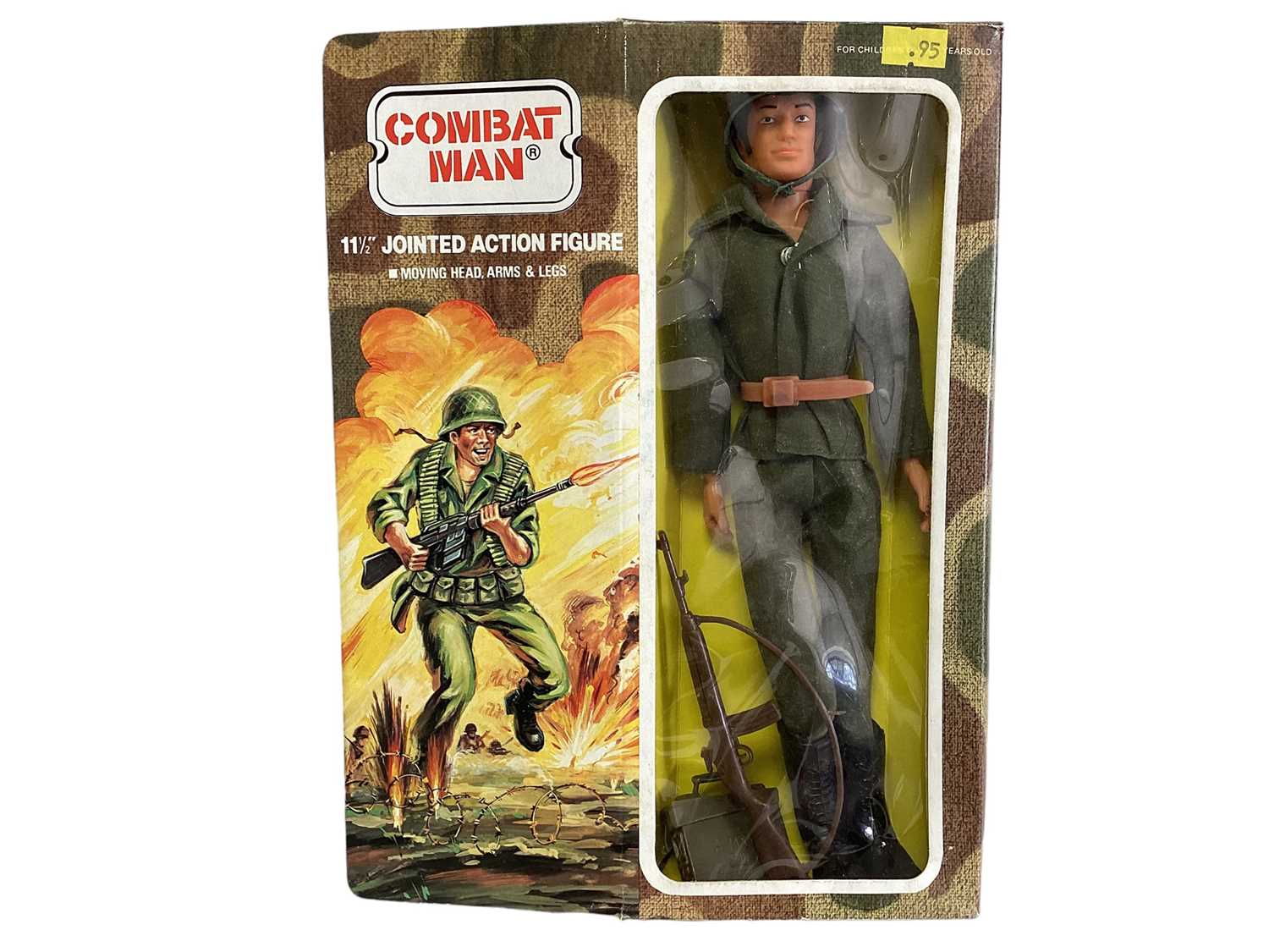 Lion Rock (c1981) Combat Man 11 1/2" action figure, plus Japanese Sharpshooter No.74203/1 & British