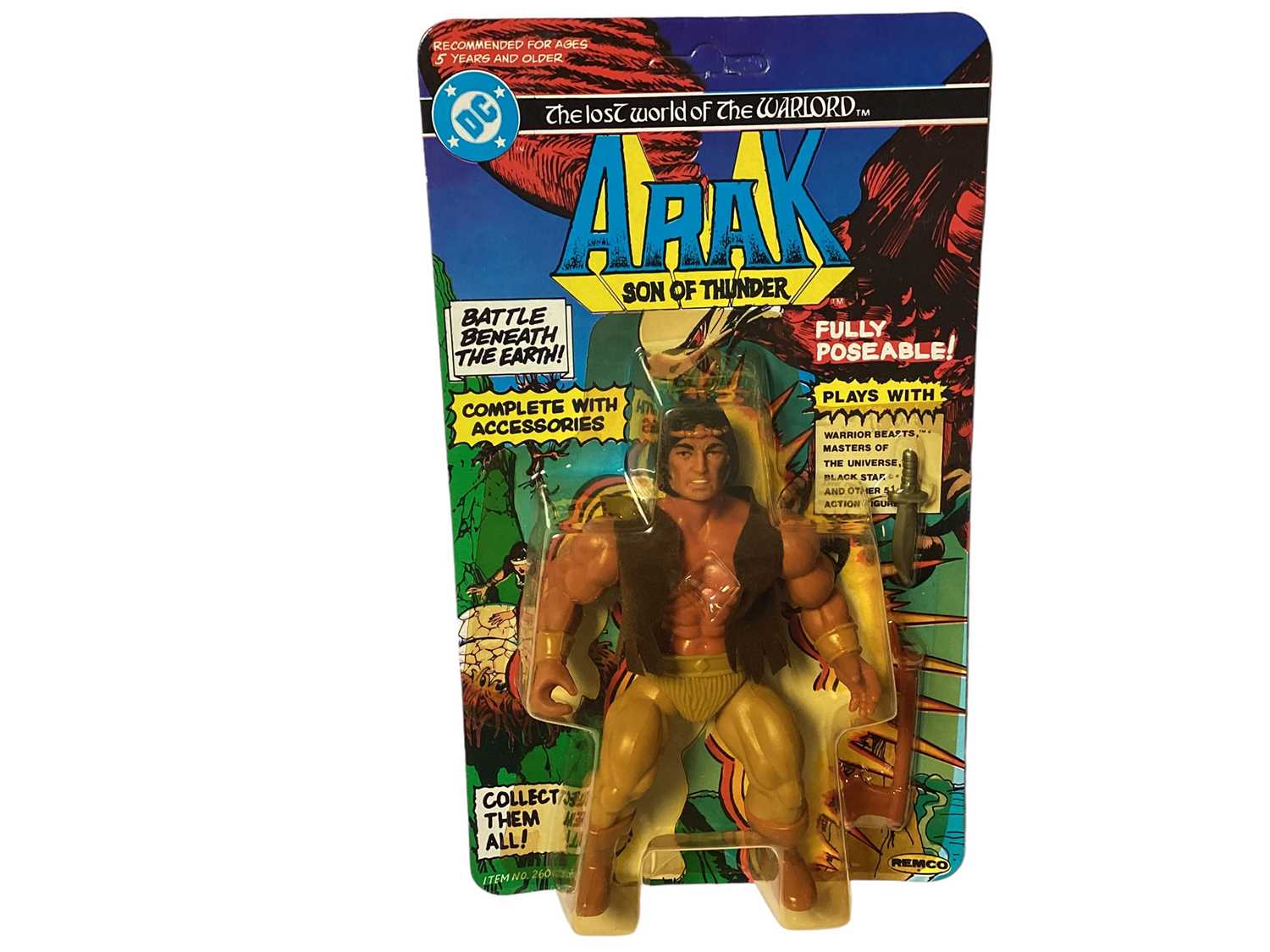 Remco DC Comics (c1982) The lost World of the Warlord 5 1/2" action figures including Mikola, Arak, - Image 2 of 5