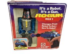Arco (c1984) Rogun RGX 1 Robot (Alternate Mode:Laser Gun) in window box No.334, plus Robot/Fighter &