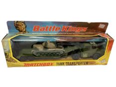 Matchbox Battle Kings diecast military vehicles including Tank Transporter K-106, M-551 Sheridan K-1