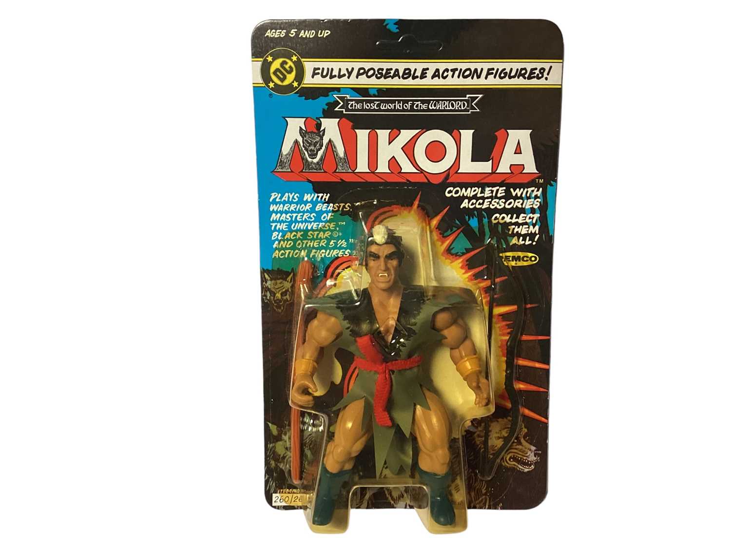 Remco DC Comics (c1982) The lost World of the Warlord 5 1/2" action figures including Mikola, Arak, - Image 4 of 5