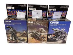 Tomy (1984-1986) Super Zoids Zillion No.2592, Kannon No.2592 & Kroc No2583, boxed (3)